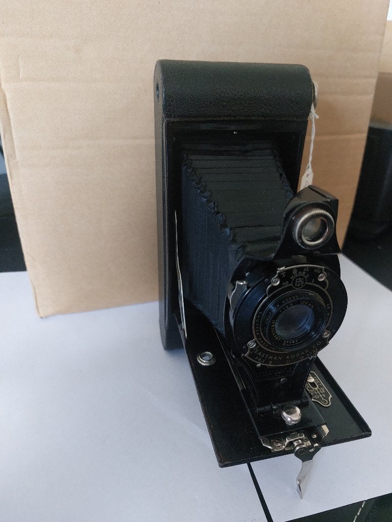Antieke Kodak No. 2A Folding Cartridge Hawk-Eye Model B, Ophalen of Verzenden, Voor 1940, Fototoestel
