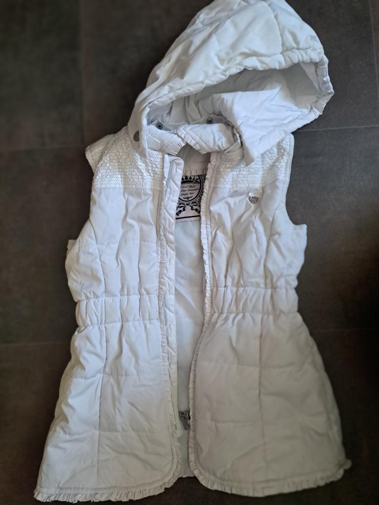Le Chiq witte luxe kinder bodywarmer met pailletten, Ophalen of Verzenden, Jongen of Meisje
