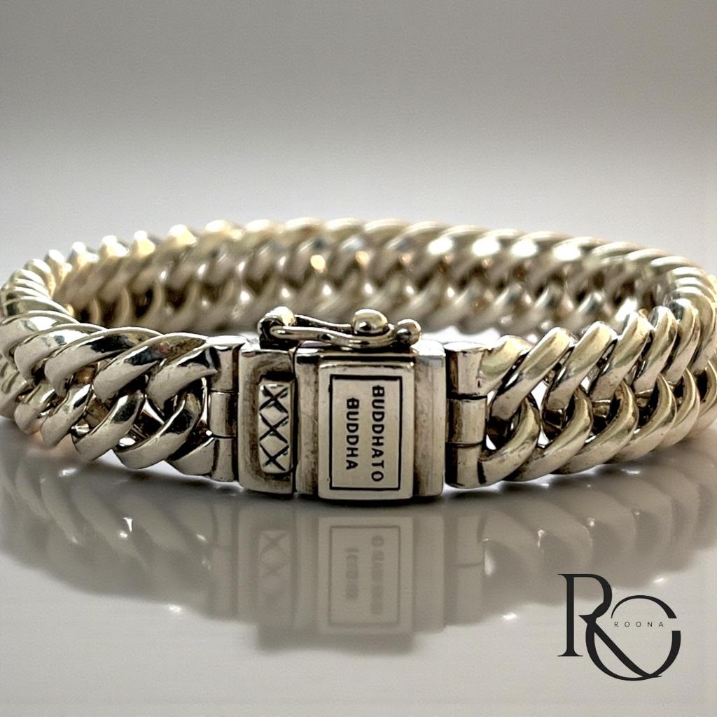 Buddha to Buddha Chain XS Zilveren Armband 18 cm  Preloved, Ophalen of Verzenden, Zo goed als nieuw, Zilver, Zilver