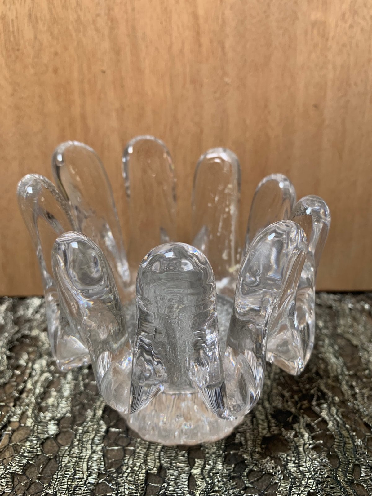 Waxinelichthouder van Fins glas, Ophalen of Verzenden