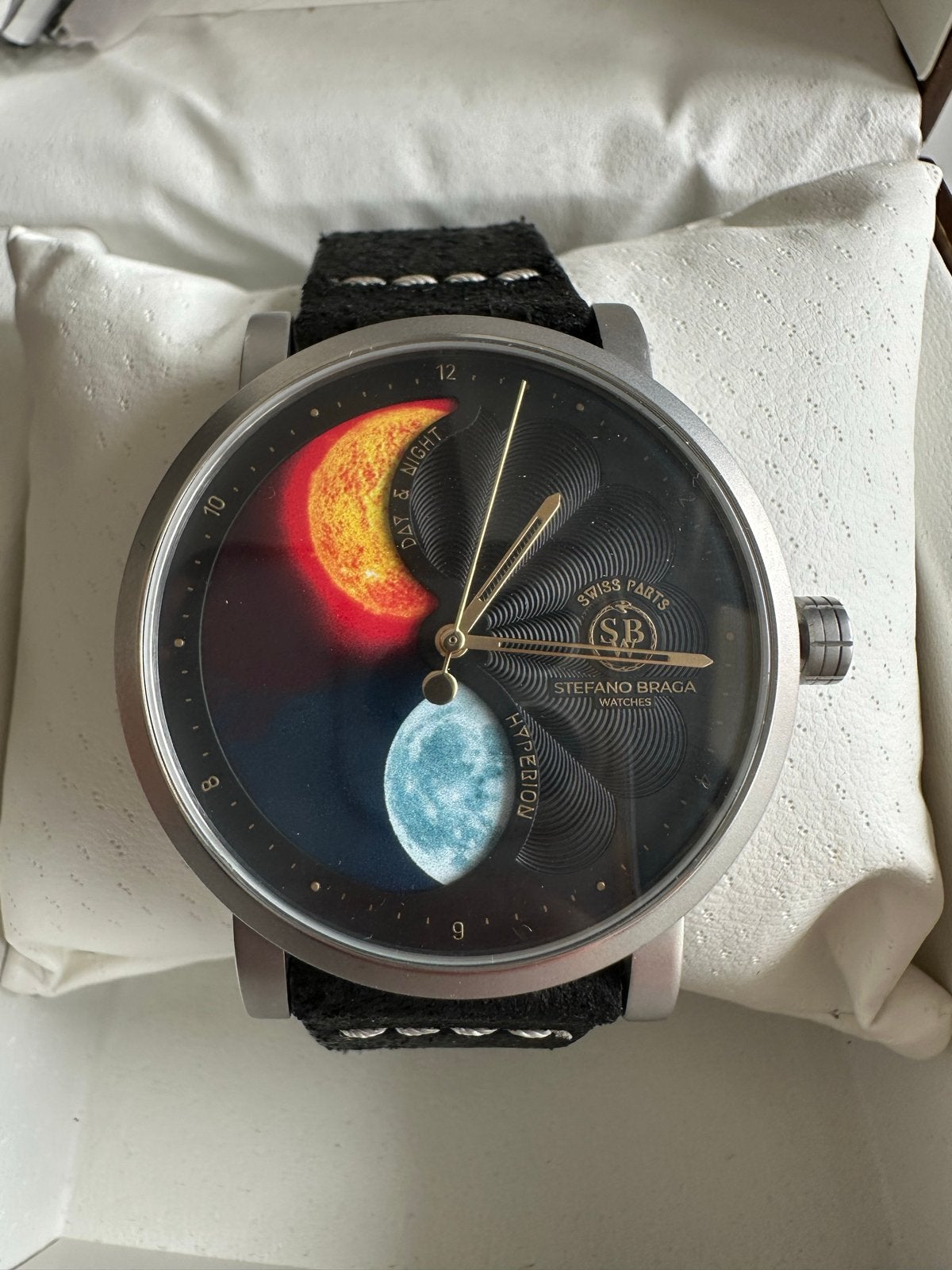 Stefano Braga Hyperion Horloge - Dag & Nacht Weergave, Ophalen of Verzenden, Nieuw, Zwart, Jongen of Meisje