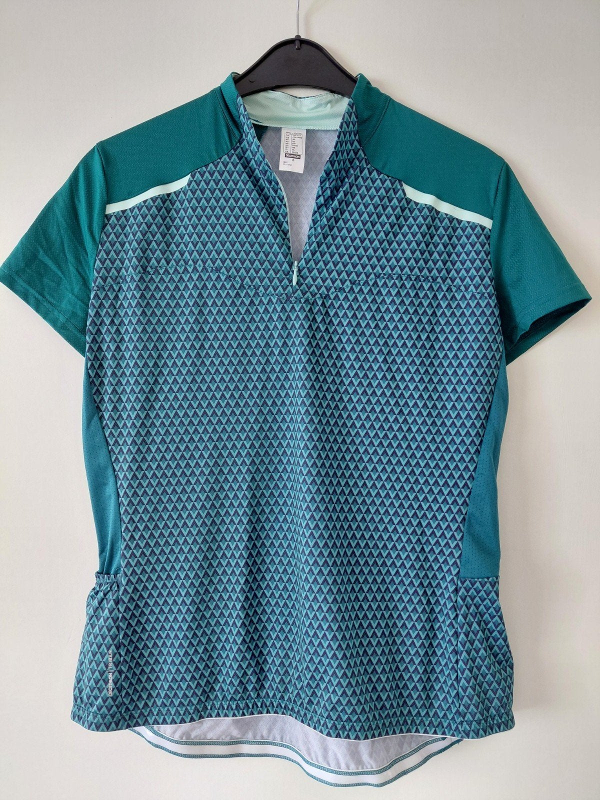 Dames fietsshirt Decathlon Triban - Maat M, Maat 38/40 (M), Blauw, Ophalen of Verzenden, Zo goed als nieuw