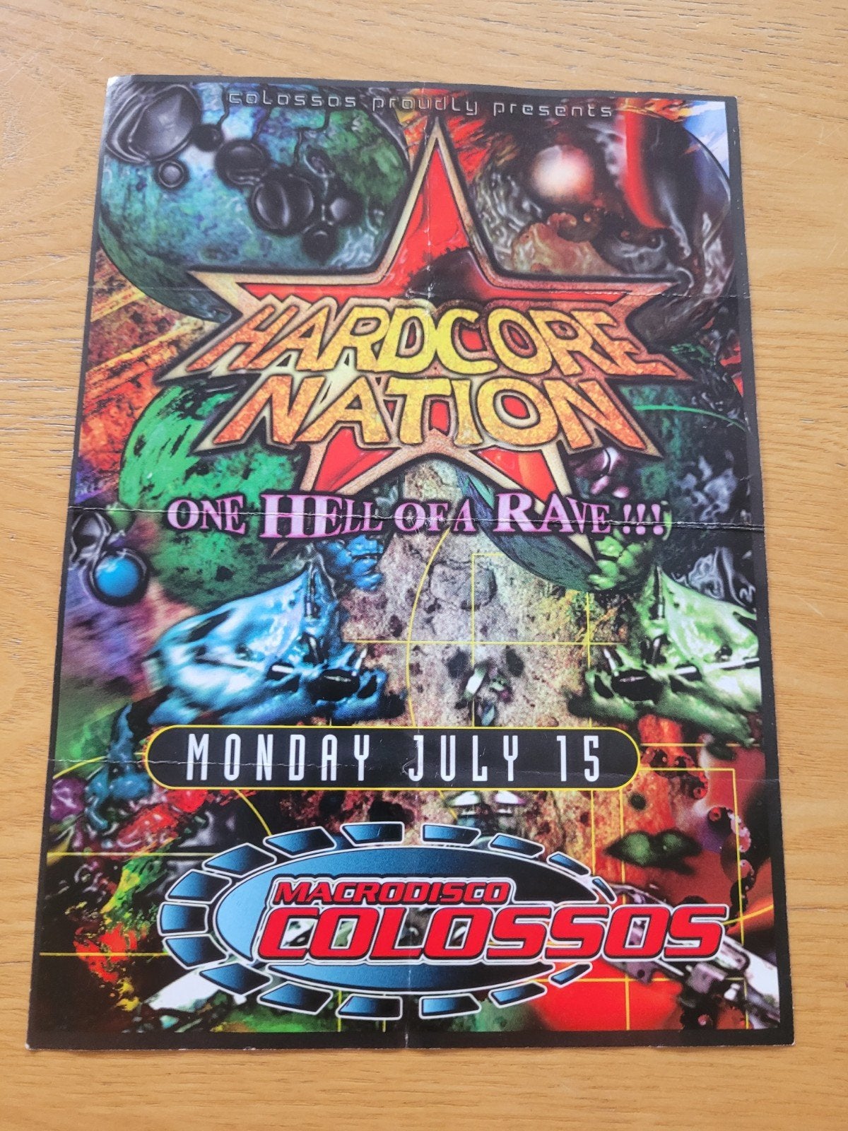 Colossos lloret da mar hardcore flyer ( gabber thunderdome, Ophalen of Verzenden