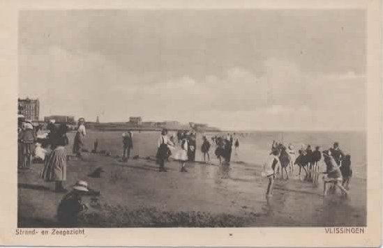 Vlissingen Strand en Zeegezicht, Verzenden, Voor 1920, Ongelopen, Zeeland
