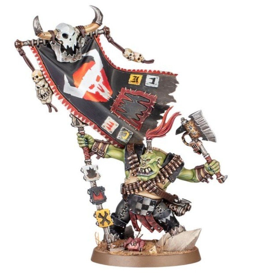Warhammer 40K Ork Nob met Banner (Armageddon Box) Nieuw, Hobby en Vrije tijd, Wargaming, Ophalen of Verzenden, Nieuw, Warhammer 40000