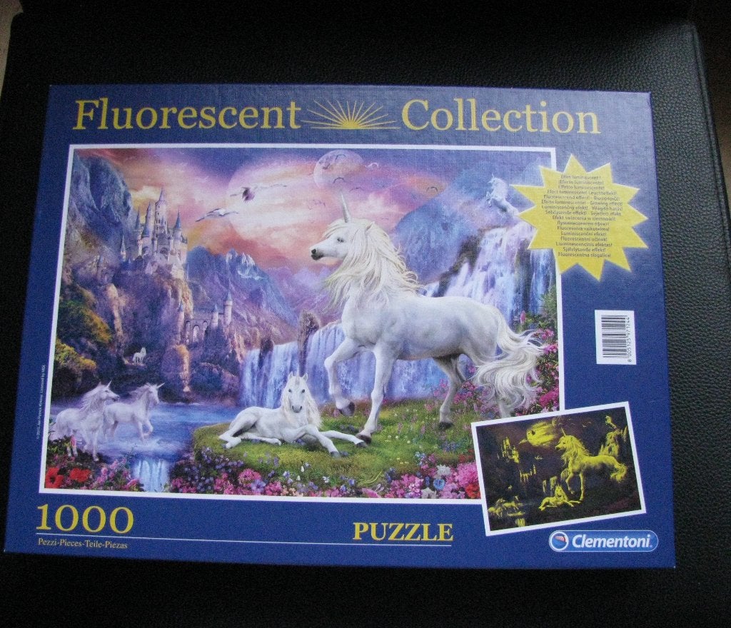 Puzzel 1000 stukjes. Eenhoorn. Merk : Clementoni, Ophalen of Verzenden, 500 t/m 1500 stukjes, Gebruikt, Legpuzzel