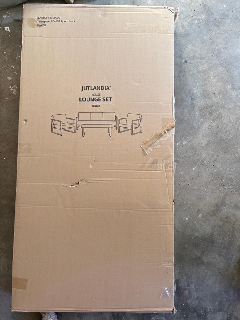 Vonge 5-persoons tafel van loungeset - Jysk, Ophalen, Zo goed als nieuw, Rechthoekig, Aluminium