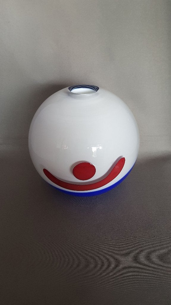 Smile vaas, Siem van der Marel Royal Leerdam Crystal. VIT, Ophalen of Verzenden