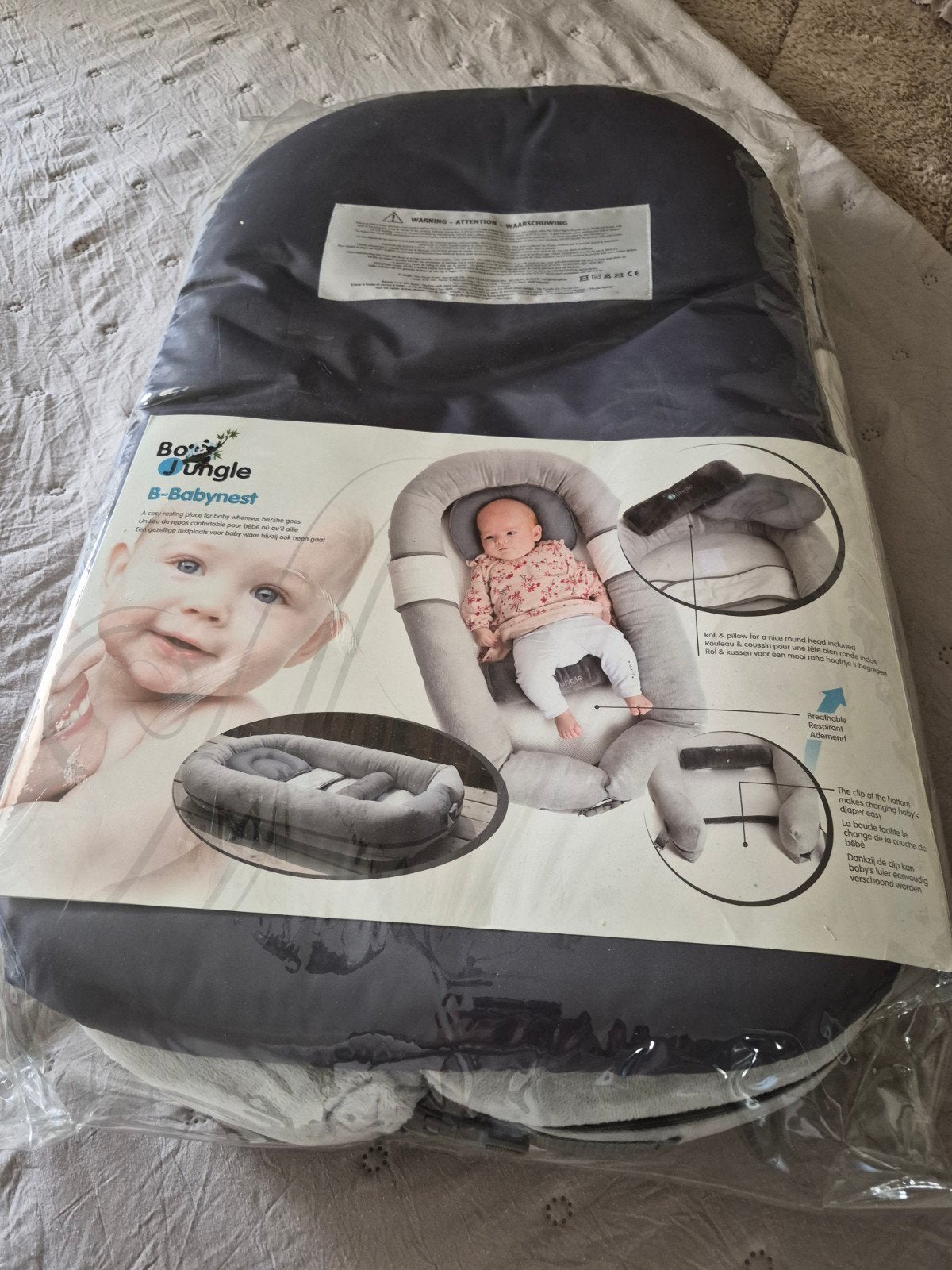 Bo Jungle B-Babynest - Grijs, Ophalen, Zo goed als nieuw, Overige typen