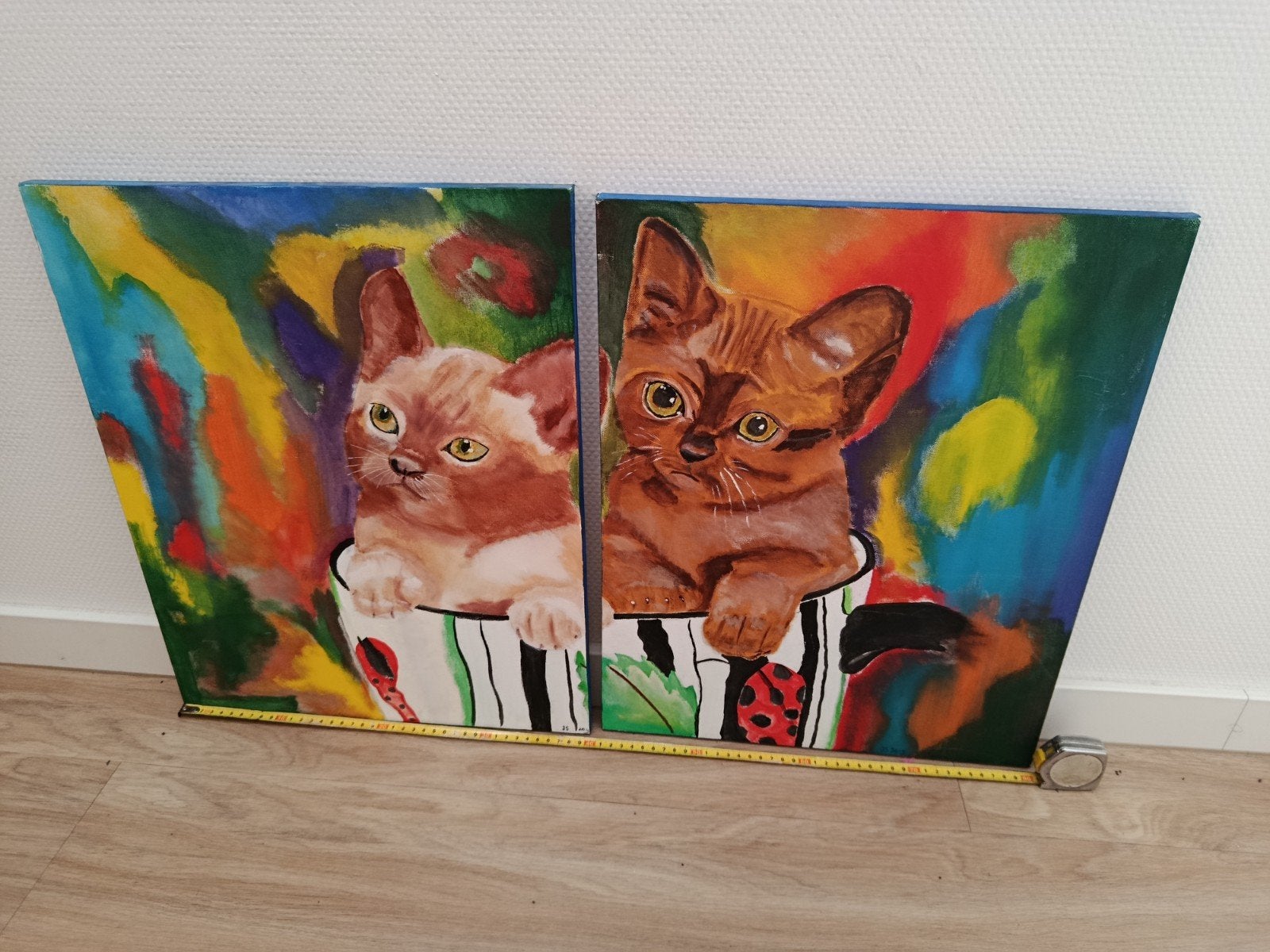 poezen schilderijen, Antiek en Kunst, Ophalen of Verzenden