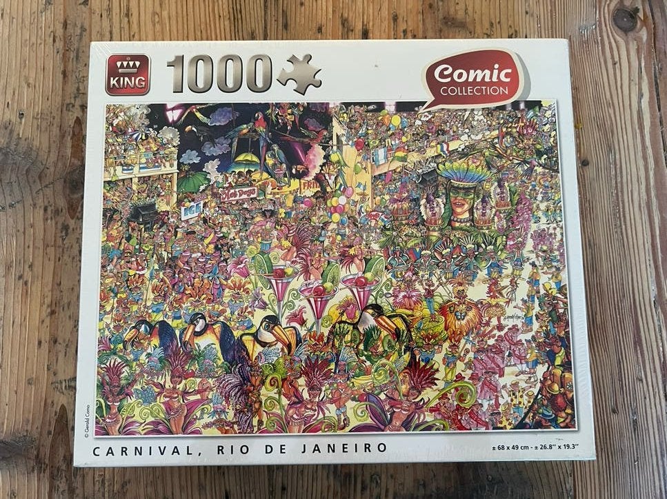 King Legpuzzel 1000 stukjes - Carnaval Rio de Janeiro, Ophalen of Verzenden, 500 t/m 1500 stukjes, Nieuw, Legpuzzel