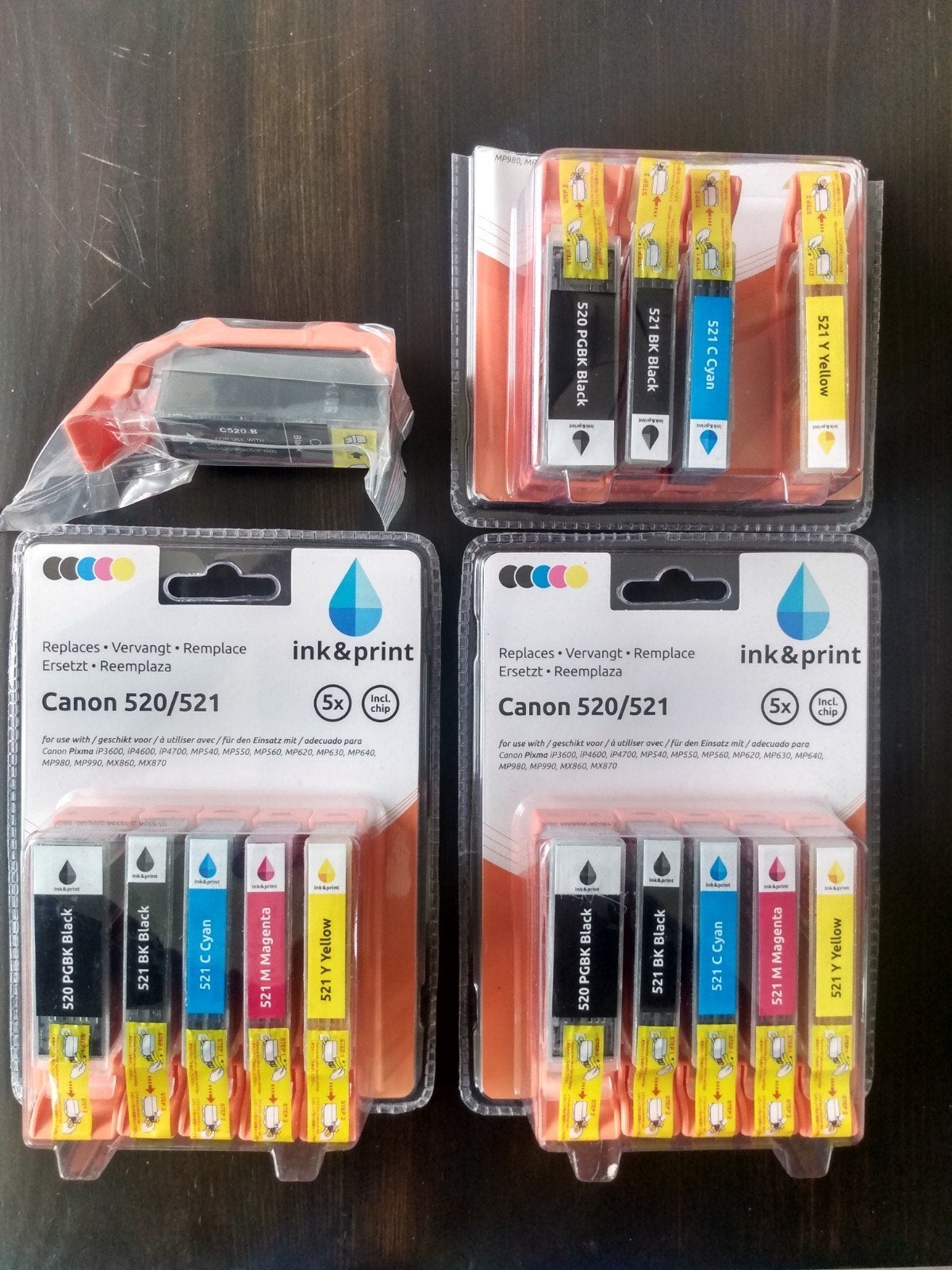 inkt & print cartridges CANON 520/521, Computers en Software, Printerbenodigdheden, Nieuw, Ophalen of Verzenden