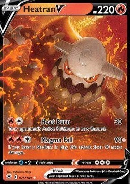 Heatran V – 025/189 – Astral Radiance – NM, Ophalen of Verzenden, Nieuw, Losse kaart