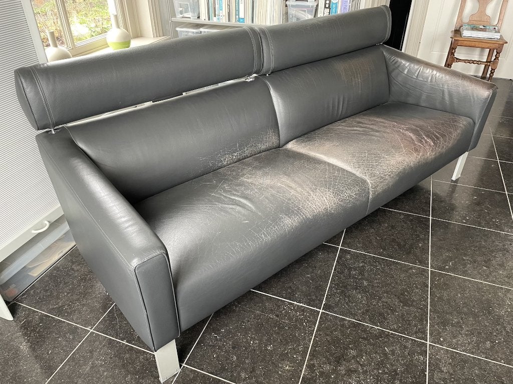 Leolux Patachou bank, Ophalen, Gebruikt, 200 tot 250 cm, Leer
