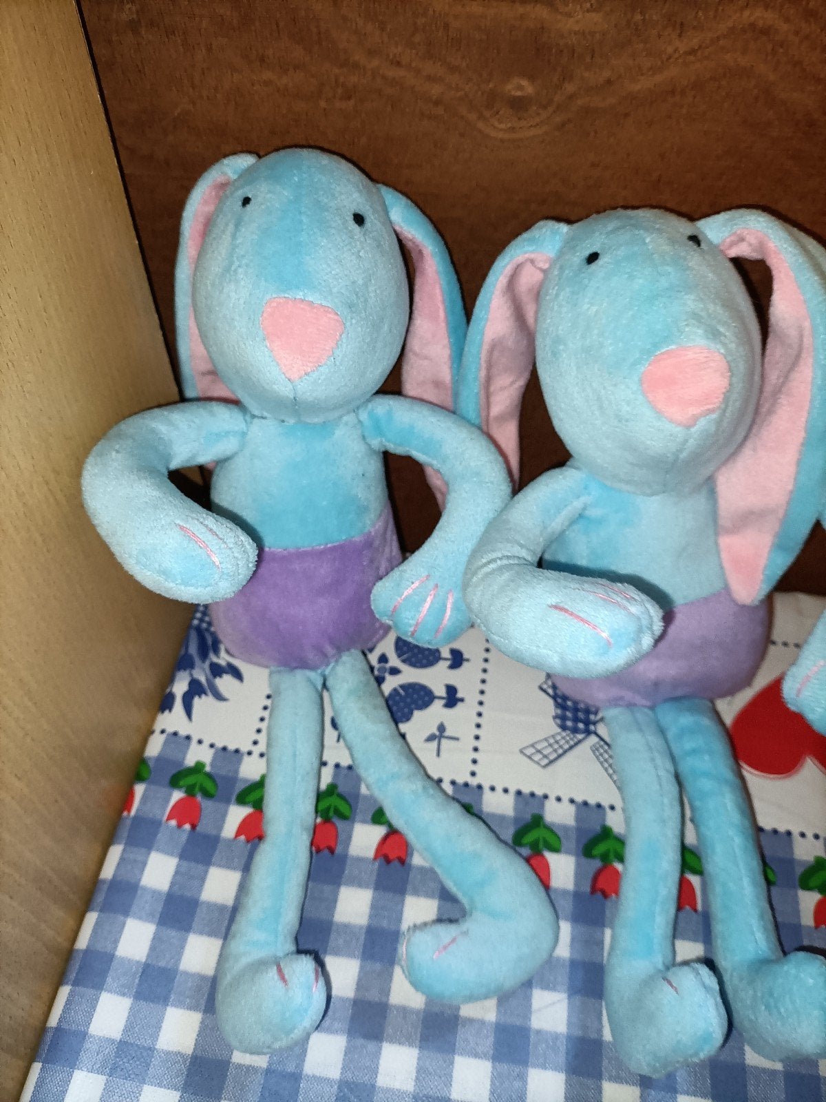 Jumbo Supermarkt 2 x konijn knuffel 30 cm, Ophalen of Verzenden, Zo goed als nieuw, Konijn