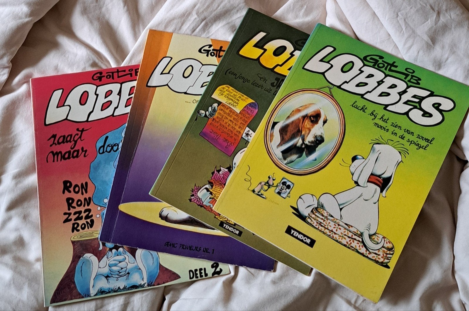 Gotlib Lobbes stripboeken -  set van 4, Boeken, Meerdere stripboeken, Ophalen, Gelezen