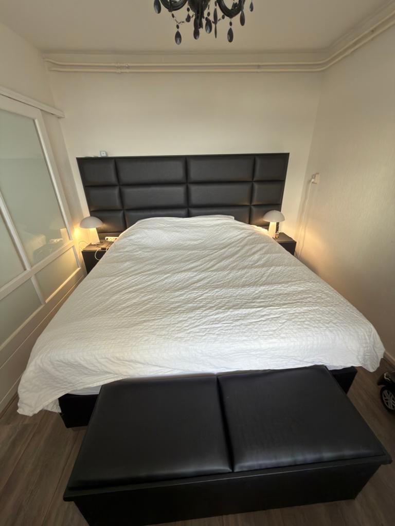 Eric kuster style boxspring bed, Ophalen, Zo goed als nieuw, Tweepersoons, 180 cm