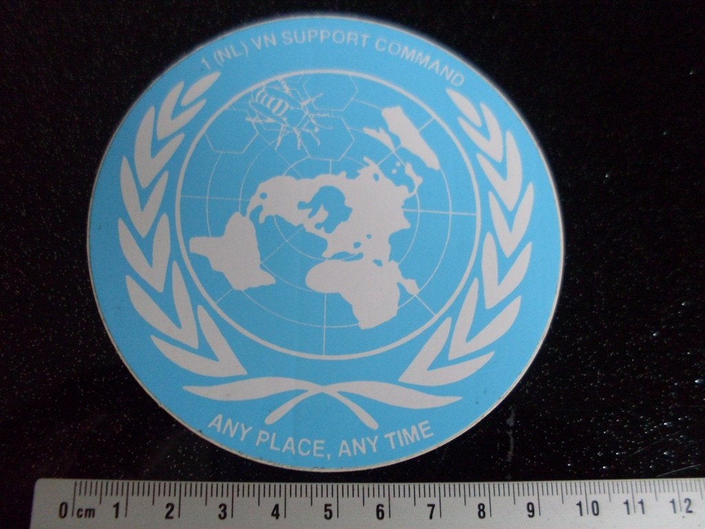 sticker 1(NL) VN support command any place any time embleem, Verzamelen, Ophalen of Verzenden, Zo goed als nieuw, Bedrijf of Vereniging