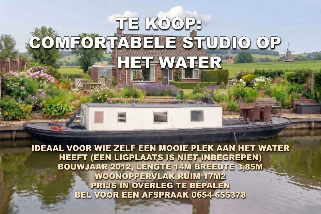 Wonen op water, woonstudio - prijs in overleg, 17 m², Noord-Holland, Enkhuizen, Verkoop zonder makelaar