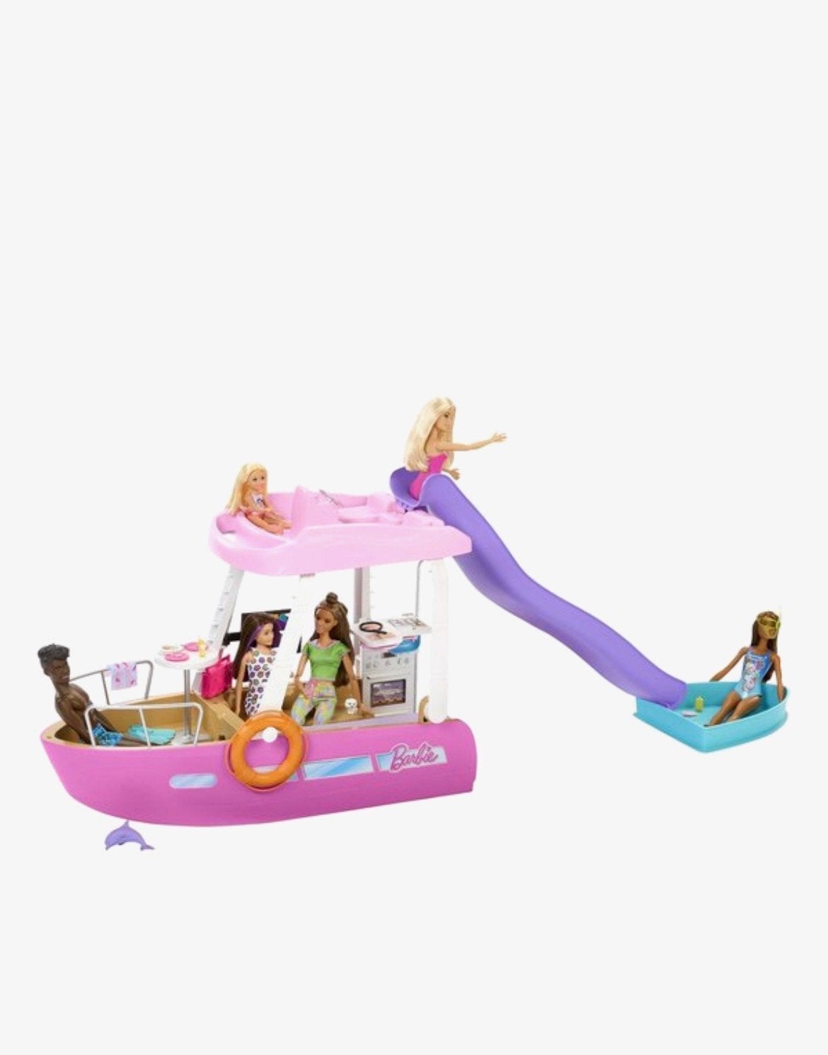 Barbie Droomboot met Zwembad en Glijbaan, Kinderen en Baby's, Speelgoed | Poppen, Ophalen, Zo goed als nieuw, Barbie