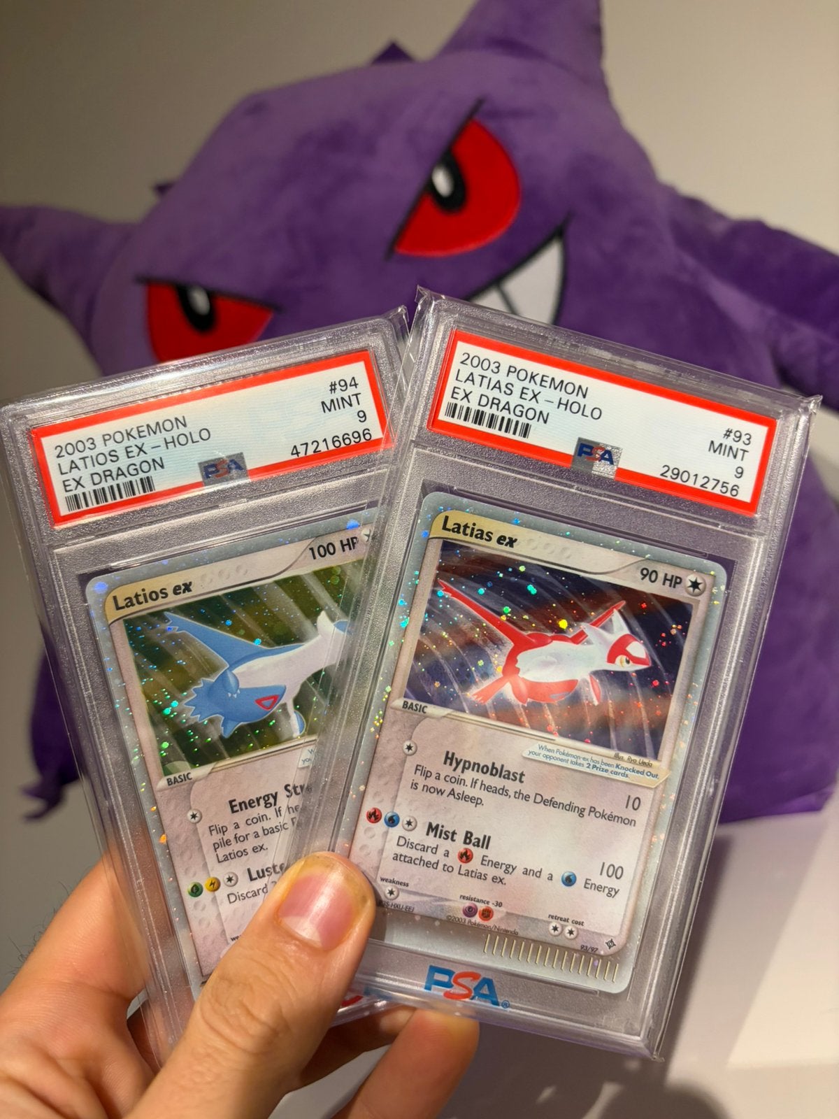 Latias & Latios EX Dragon PSA 9, Ophalen of Verzenden, Zo goed als nieuw