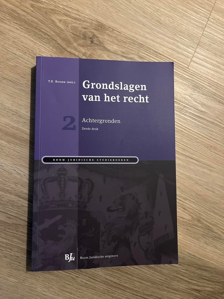 Grondslagen van het recht 2: Achtergronden - T.E. Rosier, Ophalen of Verzenden, Alpha, Zo goed als nieuw, WO