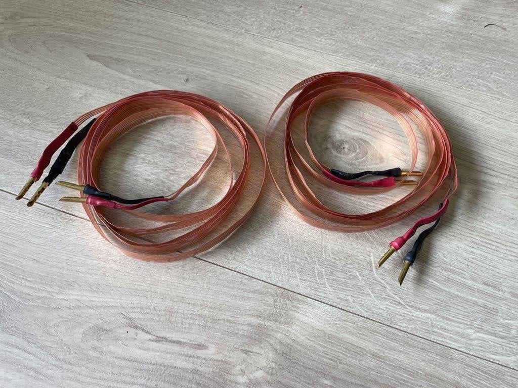 Nordost Flatline luidspreker kabel 2x2m, Ophalen of Verzenden, Gebruikt, Minder dan 2 meter, Luidsprekerkabel