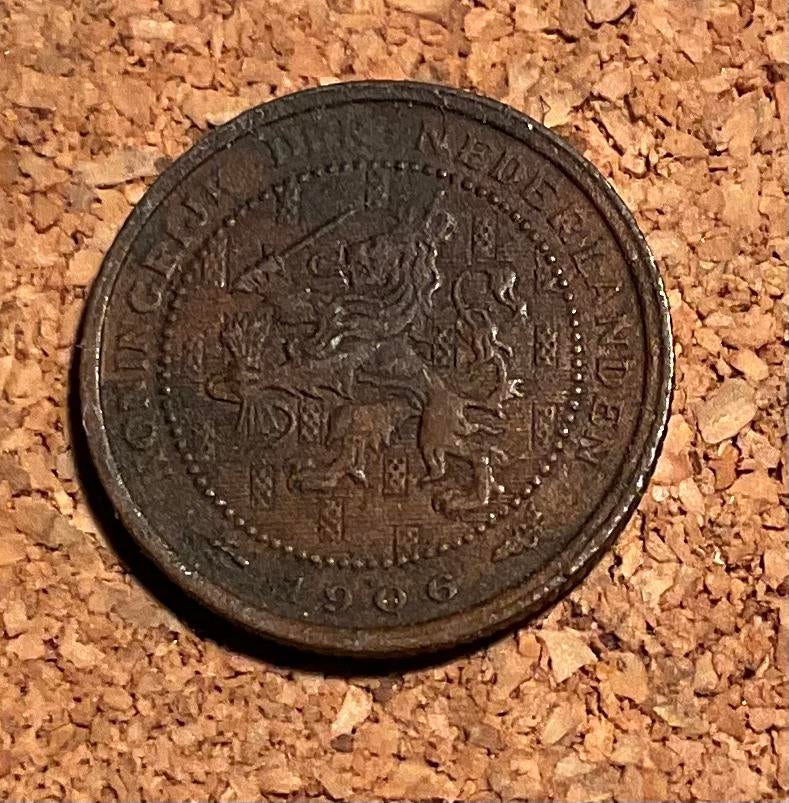 Munt - Nederland ½ cent 1906., Postzegels en Munten, Munten | Nederland, Ophalen of Verzenden, Koningin Wilhelmina, Overige waardes