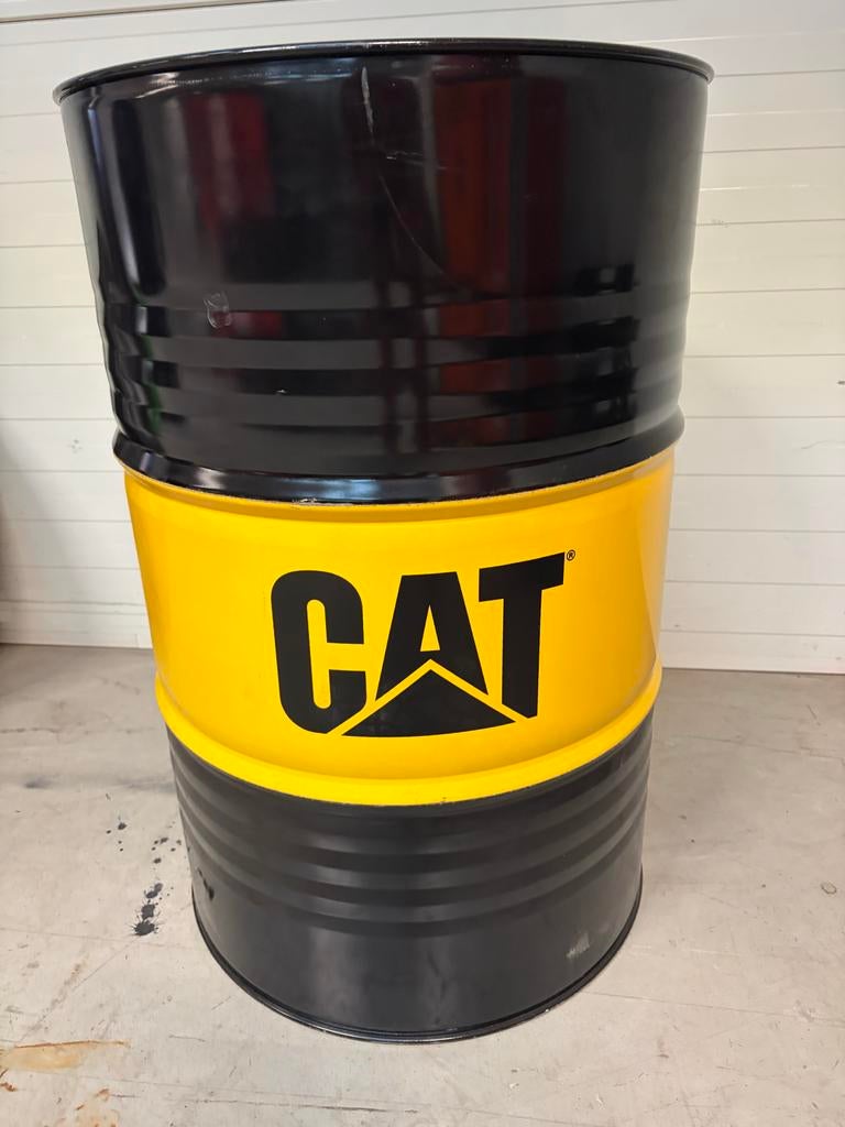Caterpillar olievat - Leuk als statafel (2 beschikbaar), Huis en Inrichting, Tafels | Statafels, Ophalen, Gebruikt