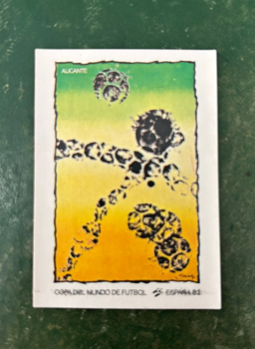 Panini plaatje poster Alicante WK 82, Ophalen of Verzenden
