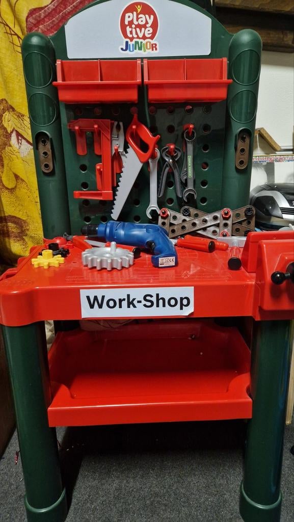 Playtive Junior Werkbank met gereedschap voor kinderen, Ophalen, Gebruikt, Jongen of Meisje