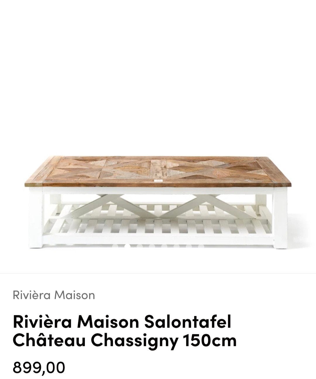 Riviera Maison Chateau Chassigny salontafel, Ophalen, Gebruikt, 50 tot 100 cm, 150 tot 200 cm
