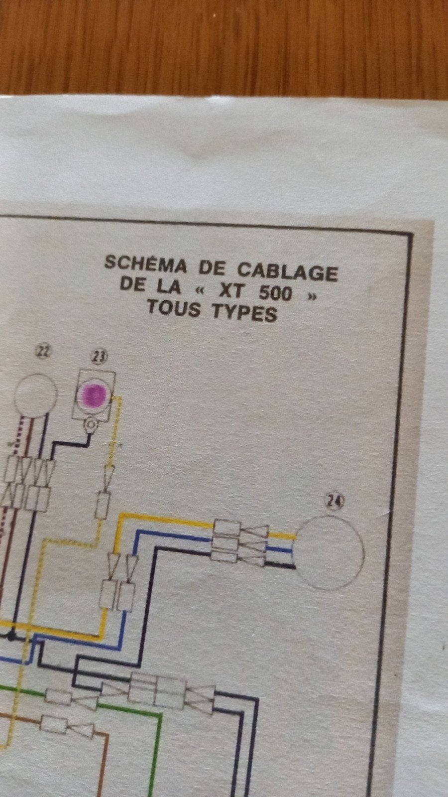 xt 500 bedrading schema xt500, Ophalen of Verzenden, Yamaha