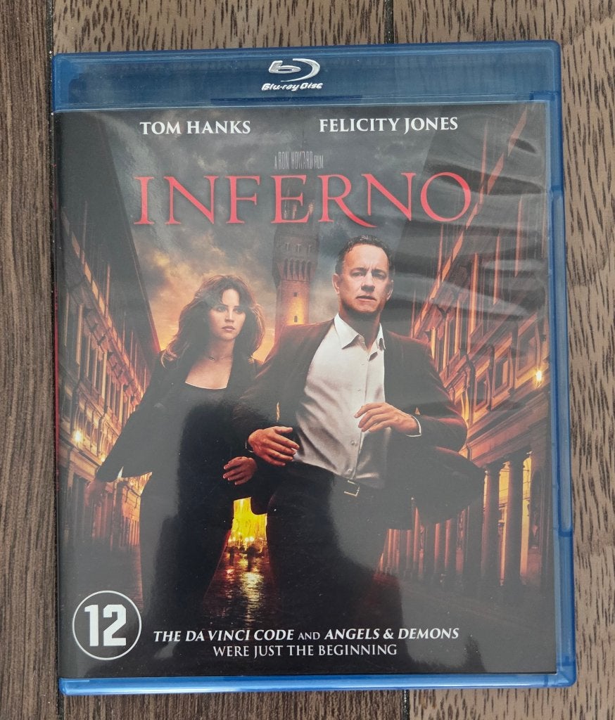 Inferno Blu-ray - Tom Hanks, Felicity Jones, Engels, Film, Ophalen of Verzenden, Zo goed als nieuw