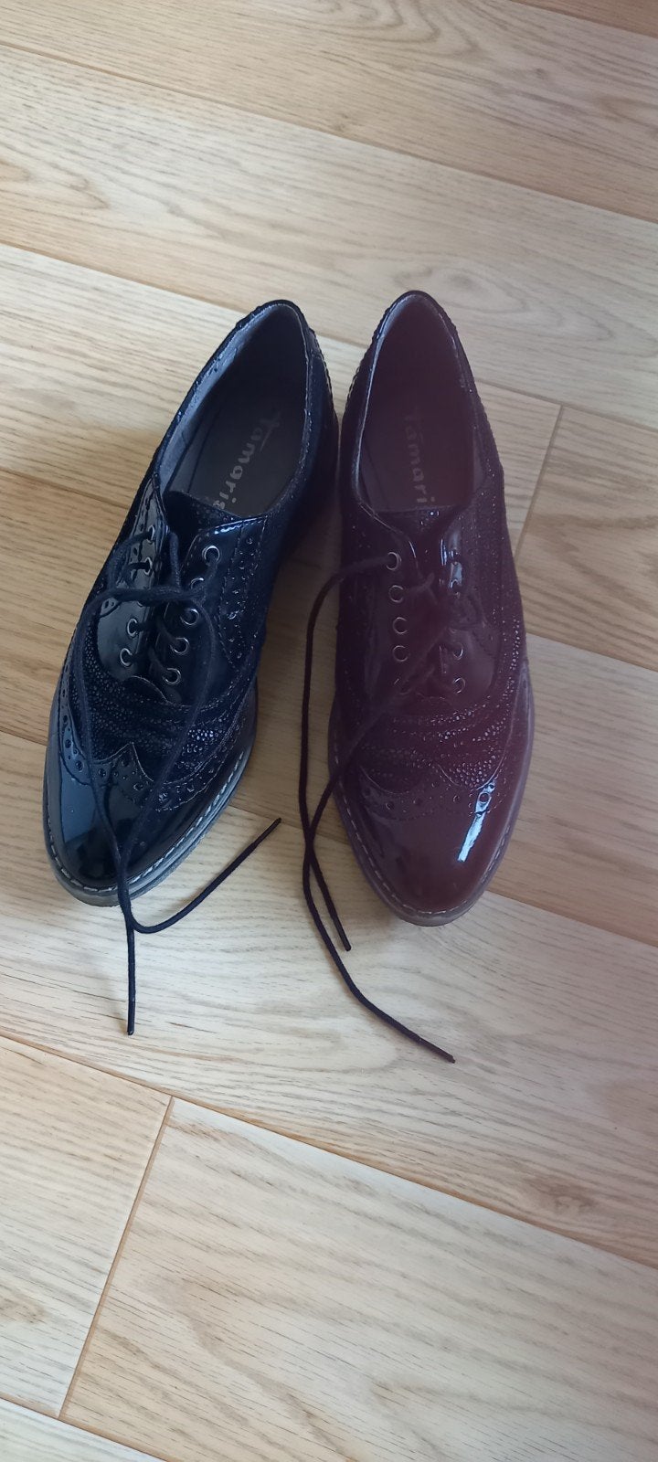 Tamaris Zwarte Lak Brogues Maat 38, Ophalen of Verzenden