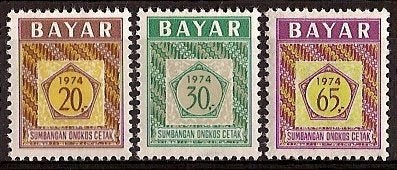Indonesie Dienst 3/5 postfris 1974, Ophalen of Verzenden, Postfris, Zuidoost-Azië