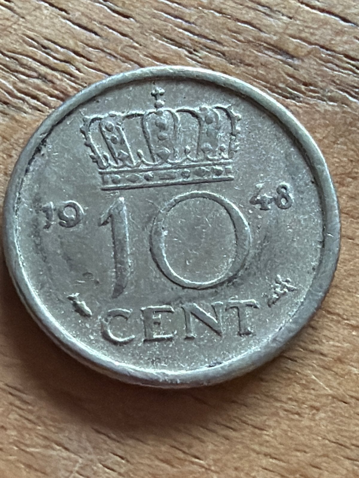 Nederland 10 Cent 1948 Koningin Wilhelmina, Ophalen of Verzenden, Koningin Wilhelmina, 10 cent, Losse munt