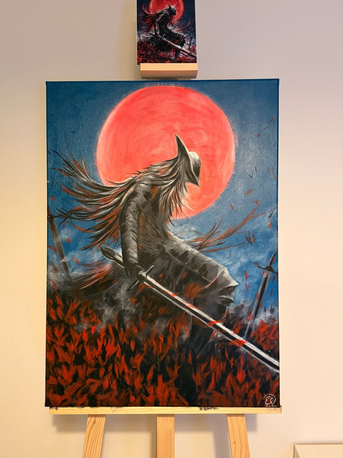 Bloodborne Hunter Schilderij - Uniek Kunstwerk, Antiek en Kunst, Kunst | Schilderijen | Klassiek, Ophalen