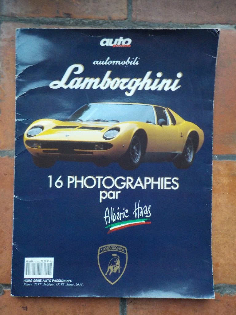 vintage 16 Lamborghini litho's foto's door Albéric Haas, Ophalen of Verzenden, Foto, Fotografie, Origineel