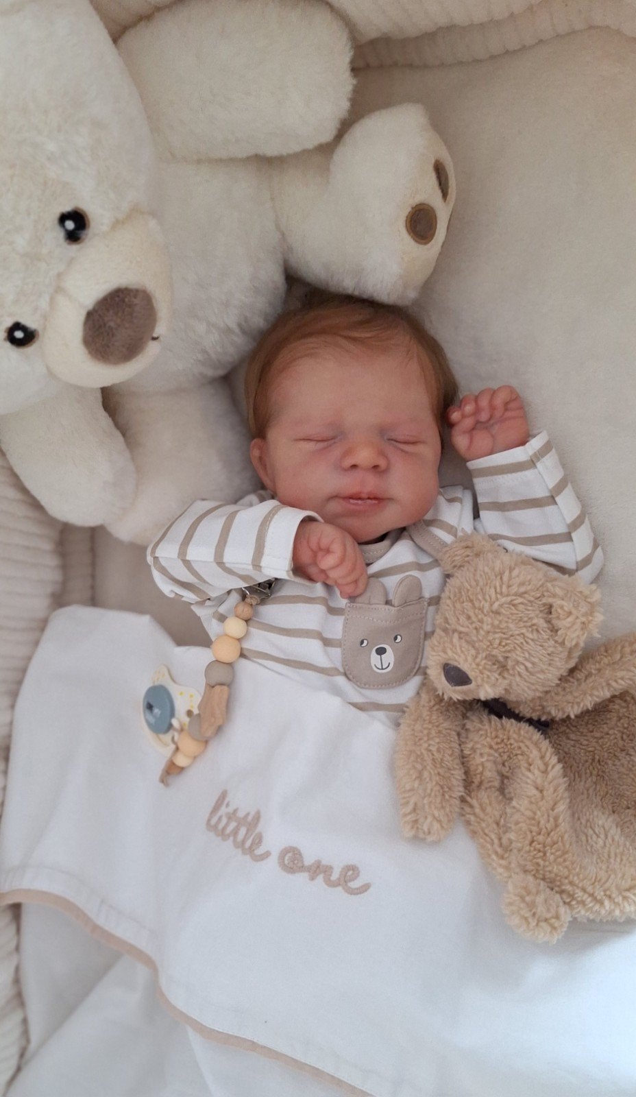 Prachtige reborn baby, Ophalen of Verzenden, Zo goed als nieuw, Babypop, Levensecht of Reborn