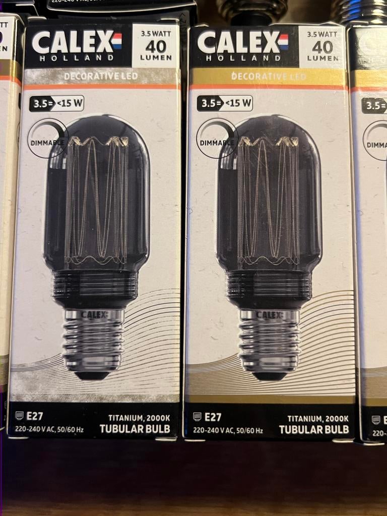 Calex tubular bulb titanium E27 3,5W 40lumen, Led-lamp, Minder dan 30 watt, Nieuw, E27 (groot)