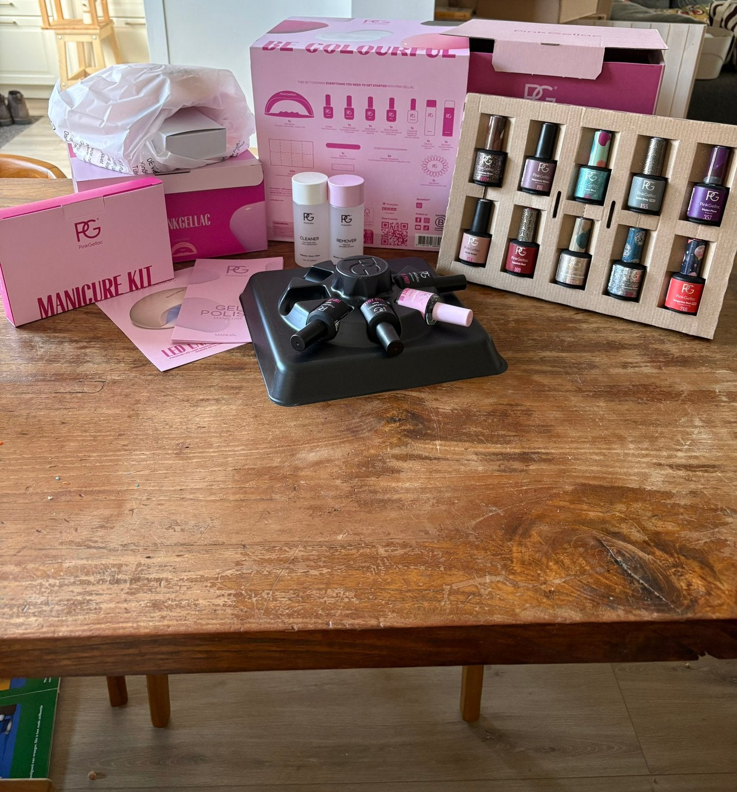 Compleet nieuwe pink gellac startersset, Ophalen of Verzenden, Zo goed als nieuw, Handen en Nagels