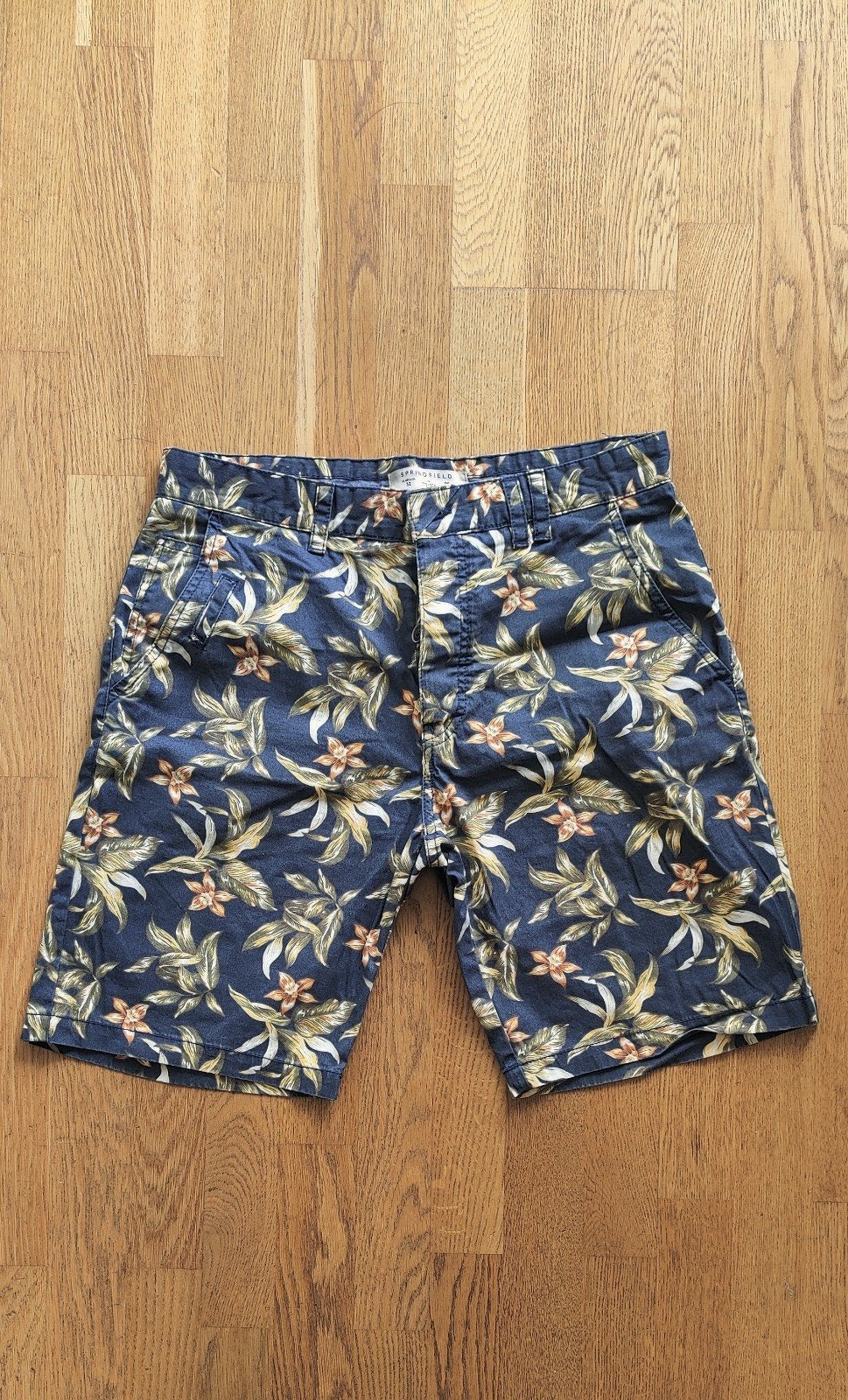 Springfield, bloemenshort - 32, Kleding | Heren, Spijkerbroeken en Jeans, Gedragen, W32 (confectie 46) of kleiner, Overige kleuren
