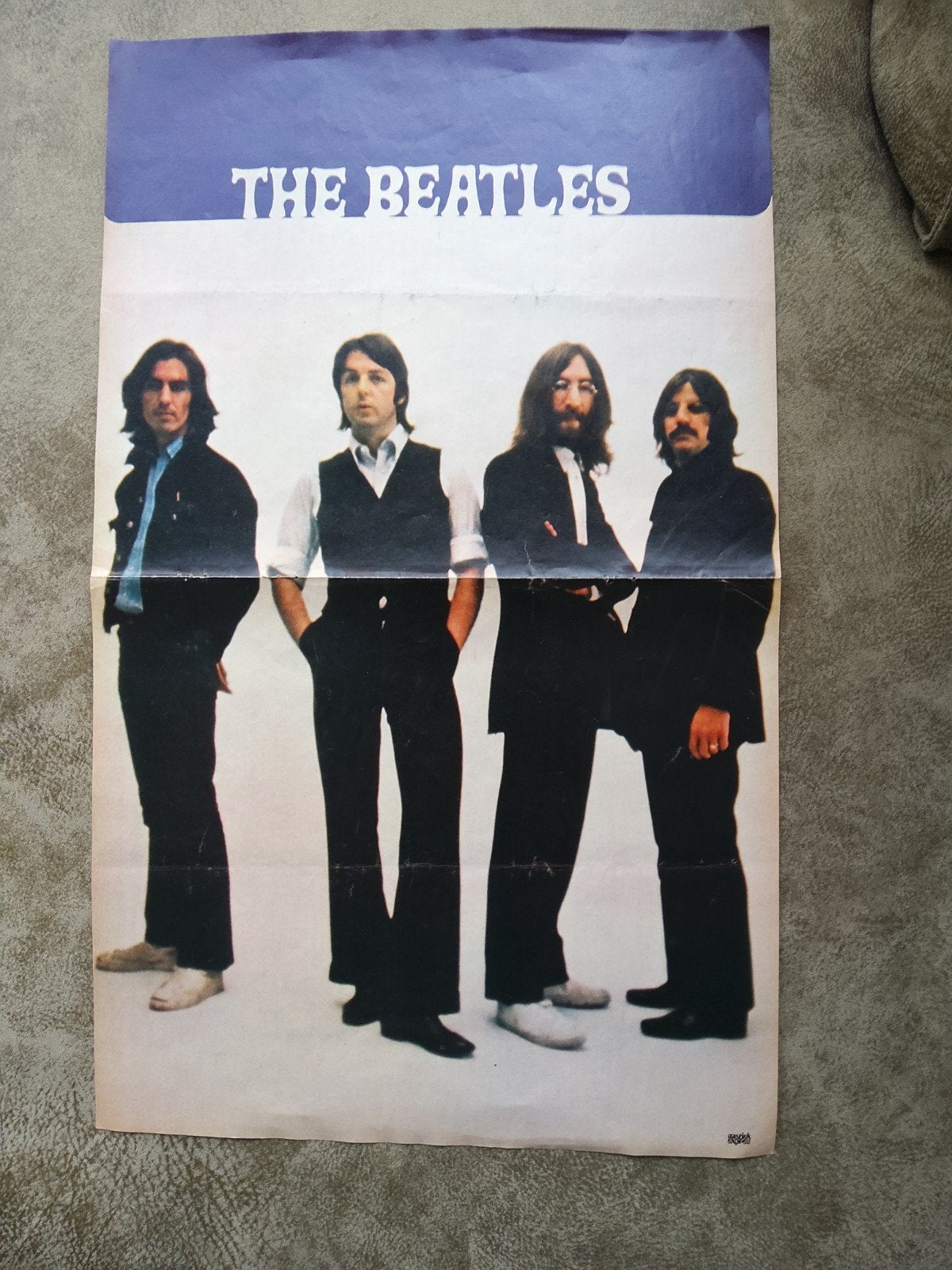 The Beatles:  grote poster muziek expres voor 1,50, Ophalen of Verzenden, Gebruikt, A1 t/m A3, Muziek