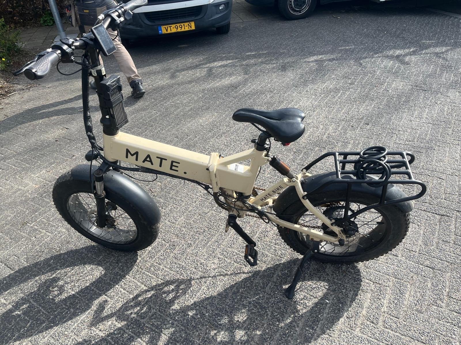 MATE. E-bike - Opvouwbaar, Fatbike, Fietsen en Brommers, Zo goed als nieuw, Minder dan 47 cm, 50 km per accu of meer, Ophalen