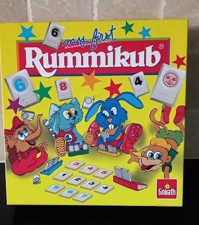 Spel My first rummikub, Drie of vier spelers, Ophalen of Verzenden, Zo goed als nieuw, Goliath