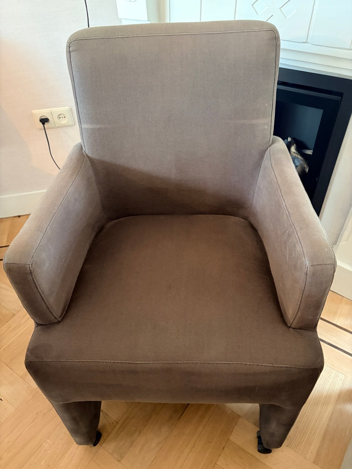 6 gebruikte eetkamerstoelen op wielen, in 3 kleuren, Ophalen, Gebruikt, Overige kleuren, Stof