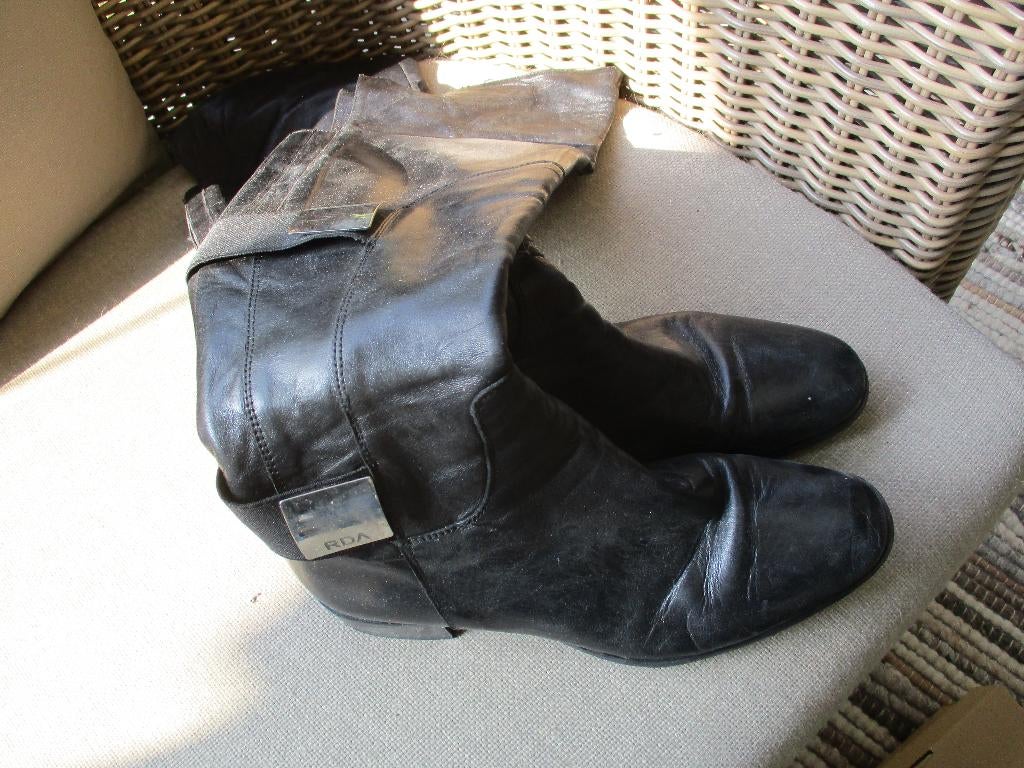 Roberto DÁngelo, size 37,5, Kleding | Dames, Schoenen, Gedragen, Hoge laarzen, Zwart, Verzenden