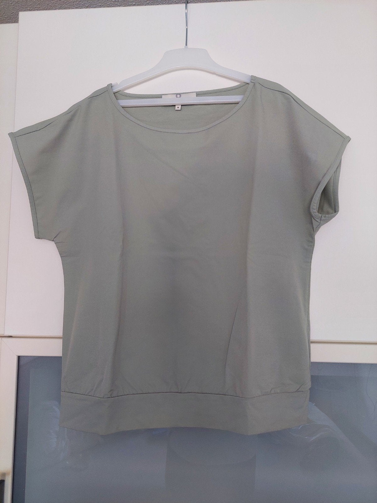 Groen/grijze travelstof top van & Co Woman,  maat M, Kleding | Dames, Maat 38/40 (M), &Co Woman, Ophalen of Verzenden, Zo goed als nieuw