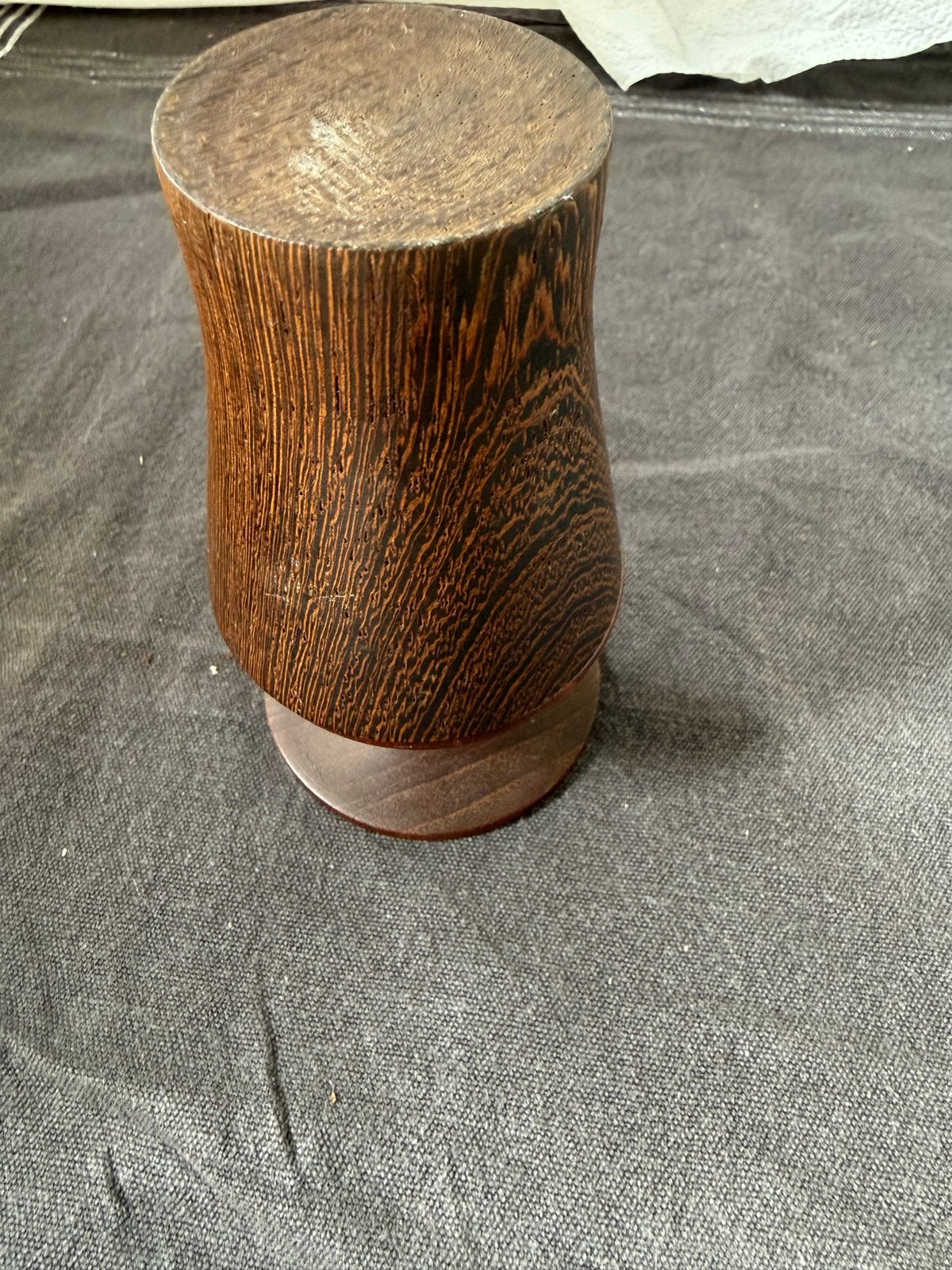 Vintage houten waxinehouder - Uniek design, Ophalen of Verzenden